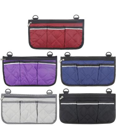 Osdhezcn Walking Frame Storage Pouches Geometric Square Wheelchair Bag Armrest Side Bags for Senior and Disabled Navy Blue - Buy Online on GoSupps.com