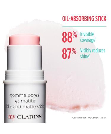 Clarins PORE-LESS Blur & Matte Stick | Oil-Absorbing | Vegan & Paraben-Free | 0.1 Oz - Buy Online on GoSupps.com