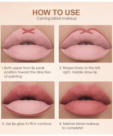 SUMEITANG 6Pcs Lip Liner and Lipstick Makeup Set - Waterproof Long Lasting Matte Nude Liquid Lipstick with Matching Lipliner Pencils - Perfect Lip Gloss Gift Set for Girls & Women - Buy Online on GoSupps.com