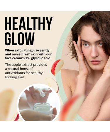 Clarify 2% Glycolic Acid Facial Cream - Anti-Aging Moisturizer for All Skin Types Smooth Complexion with Apple Extract Day & Night Use - Buy Online on GoSupps.com