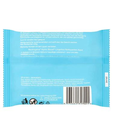 Buy Neutrogena Hydro Boost Aqua Cleaning Wipes - 25 Pack | Hyaluronic Acid Infused for Intense Hydration | International Shipping Available - Buy Online on GoSupps.com