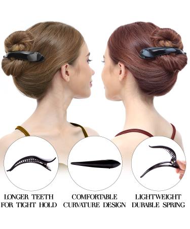 RC Roche 6-Piece Duck Beak Crocodile Hair Clips - Strong Alligator Styling Clips for Women & Girls - Small Black - Buy Online on GoSupps.com