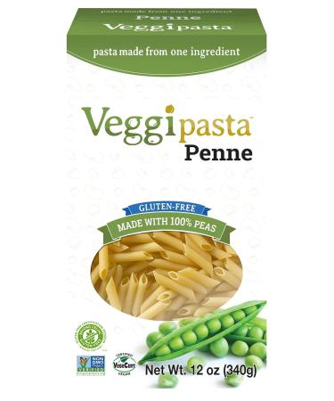 Veggipasta Penne 12 oz (Pack of 12) - Gluten Free Pea Pasta - Plant Based & Non GMO - Buy Online on GoSupps.com