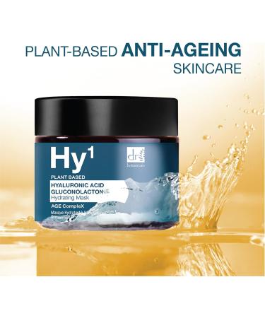 Dr BOTANICALS Hyaluronic Acid & Gluconolactone Hydrating Anti-Aging Facial Mask | Reduce Wrinkles Renew Gentle Exfoliate and Revitalize Skin with Nourishing Hyaluronic Acid Mask - Buy Online on GoSupps.com