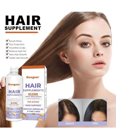 Hair Growth Oil - Hair Supplements For Women with Vitamin B6 Pumpkin Seed Oil For Skincare - Boost Hair Growth For Eyelashes Eyebrows & Dry Damaged Hair Moisturizer Face Hair - Buy Online on GoSupps.com