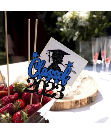Fulenyi Decorations for Graduation Cakes Congratulations Graduation Supplies Cake Decorations High School Graduation College Graduation Decorations Black Blue - Buy Online on GoSupps.com