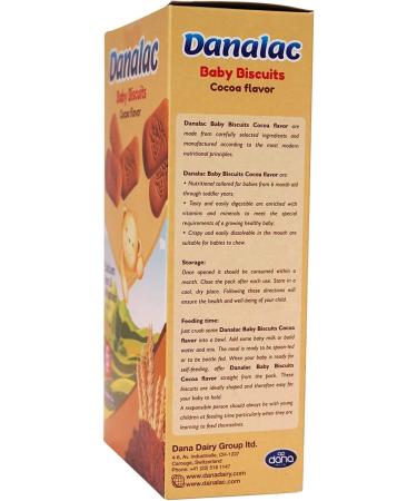 Danalac Cocoa Baby Biscuits - Finger Food Snack for Toddlers 6+ Months with Calcium, Iron, and Vitamins - 120g - Buy Online on GoSupps.com