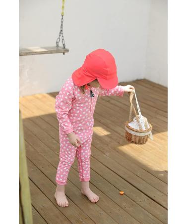 weVSwe Baby Toddler Sun Hat UPF 50+ Swim Cap with Flap Neck Protection - Bright Orange 0-6 Months - Buy Online on GoSupps.com