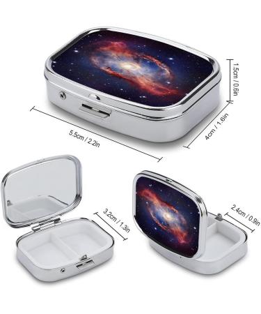 Shop Milky Way Galaxy Pill Organizer - Decorative 2 Compartment Portable Pill Box for Pocket & Purse | International Shipping Available - Buy Online on GoSupps.com