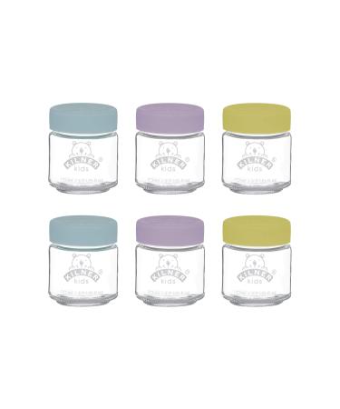 Kilner Kids 110 Millilitre Set of 6 Glass Jars Yellow/Purple 110ml Single