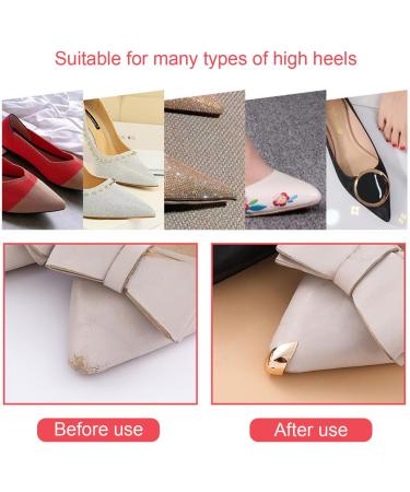 Durable Metal Shoe Pointed Protectors - High Heel Pump Toe Caps | Gold Style 3 | Repair & Decoration - Buy Online on GoSupps.com