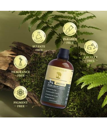 SNOWSEN Hair Growth Oil with Biotin Effective Hair Loss Treatment Thicken and Strengthen for Hair Regrowth Biotin Beard Growth Oil Comes with a Essential Oil Roller Bottle for Women Men - Buy Online on GoSupps.com