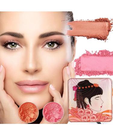 Embossed Girl Blush for Cheeks Embossed Smooth Powder Blush Palette For Cheeks Matte Face Powder Blush Palette Natural Makeup Radiant Finish Powder Blush Palette Radiant Finish Face Matte Blush Palette for Womens & Girls (Orange 2PCS) Orange 6 g (Pack of  - Buy Online on GoSupps.com