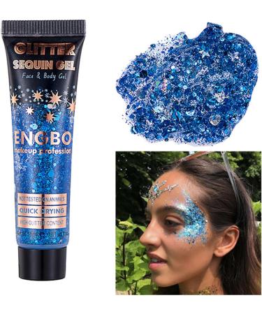 Body Glitter Gel - Colorful Sequin Eyeshadow & Hair Paint for Parties | Festival Makeup & Halloween | Cosmic Sparkle C002 - Buy Online on GoSupps.com
