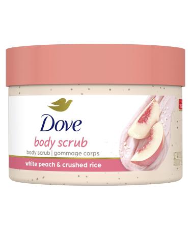 Dove Body Scrub for Silky Smooth Skin White Peach & Crushed Rice Exfoliating Body Scrub that Restores Skin's Natural Nutrients 298 g Peach 298 g (Pack of 1)
