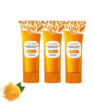 Facial peeling natural orange peeling gel 50 g orange exfoliating brightening gel gently cleanses and improves skin condition 3 pieces