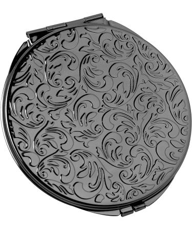 Vintage Metal Double-Sided 1x2 Handheld Travel Mirror That fits in Your Pocket Purse (Gun Black) - Buy Online on GoSupps.com