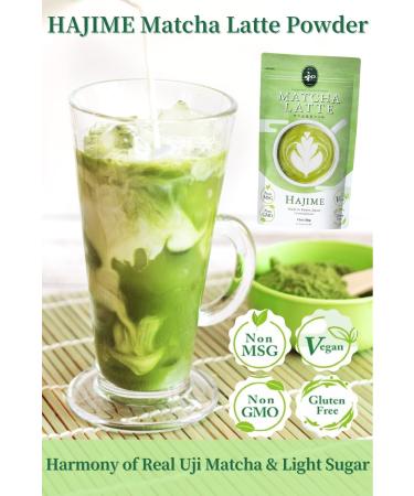 BJDesign Matcha Latte Powder: Authentic Japanese Sweetened Matcha Green Tea - Non GMO, Vegan, Gluten Free - 5.3 oz - Buy Online on GoSupps.com