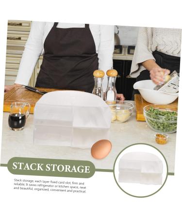 Healeved Box Egg Carton Container with Lid Easter Egg Holder Reusable Egg Holder To Rotate Refrigerator Shelf - Buy Online on GoSupps.com