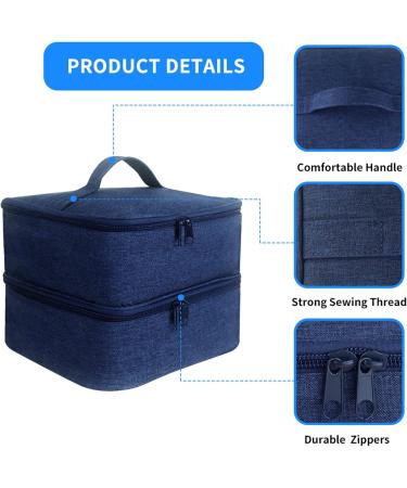  Teksome Nail polish travel bag | Travel storage bag for nail polish with compartments Storage for cosmetics makeup brushes lipstick toiletries - Buy Online on GoSupps.com