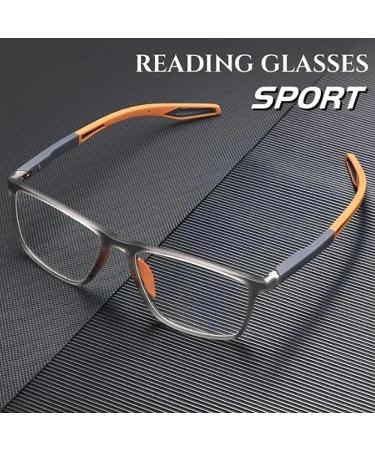 Men's Ultralight Anti Blue Light Glasses - 3.5x Dual Focus Cycling & Reading Glasses in Orange | International Shipping Available - Buy Online on GoSupps.com