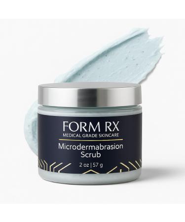 Form RX Microdermabrasion Scrub Exfoliating Face Wash with Sugar Cane Lemon Fruit Apple Fruit & Green Tea Leaf Gentle on Sensitive Skin Non Abrasive Exfoliator Skin Care 2 Oz