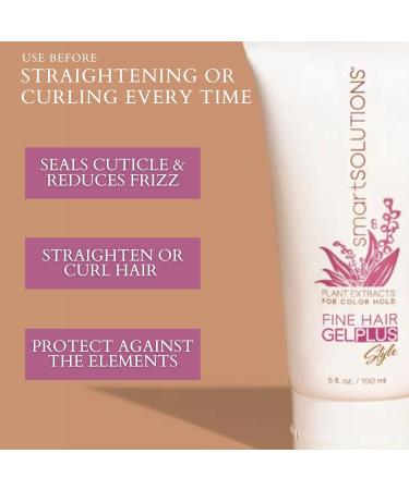 smartSOLUTIONS Fine Hair Gel Plus 5 oz - Enhance Shine Add Volume Easy Wash-Out & Paraben-Free | International Shipping - Buy Online on GoSupps.com