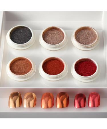 Poudre ongles chrom e kit de poudre ongles chrom e poudre ongles chrom e 6 couleurs effet miroir poudre de peinture ongles chatoyante pour festival rendez-vous maquillage Halloween 03 - Buy Online on GoSupps.com