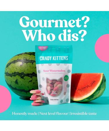 Vegan Sweets CANDY KITTENS SOUR WATERMELON Packed With Fruit Juice & Natural Ingredients Big Flavours From Little Kittens Vegetarian Sweets - 500g Sweet Bag Sour Watermelon 500g (Pack of 1) - Buy Online on GoSupps.com
