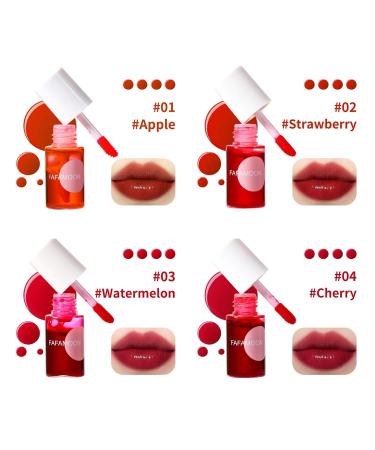FAFAMOON Long Lasting Lip Gloss Set - 4 Colors Waterproof Matte Lip Tint Lightweight Non-Sticky Transfer-Proof - Buy Internationally - Buy Online on GoSupps.com