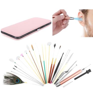Cherry Powder Ear Wax Removal Tool Set - 23 Piece Spiral Ear Pick Kit for Ear Care and Protection - Buy Online on GoSupps.com