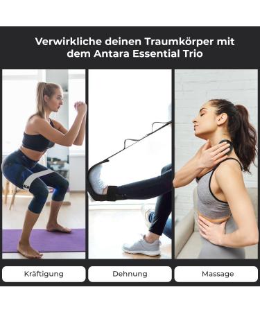 Buy Antara Resistance Bands Set | Fascia Ball & Foot Stretcher | Fabric Terrabands & Massage Ball with Gym Bag | Ideal for Strength Training Physical Therapy Yoga - Ships Internationally - Buy Online on GoSupps.com