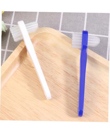 Homsfou 4-Piece Hygiene Prosthesis Cleaner - Two-Colored Toothbrush for False Teeth & Dentures Care - Buy Online on GoSupps.com