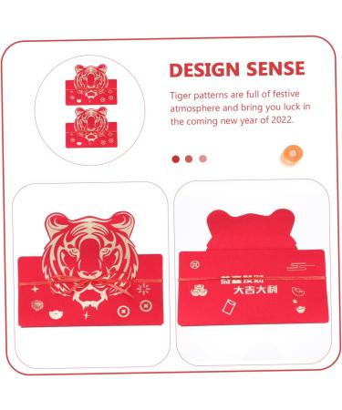 TEHAUX 2pcs 2022 Red Envelope Frosted Money Pouch Chinese Gift 2022 Hong Bao Lucky Money Envelopes Lovely Red Packet Li Xi Red 2022 Red Packet Wedding Red Packet See Supplies Fold Paper As Shown 17.8X14.8X1cm - Buy Online on GoSupps.com