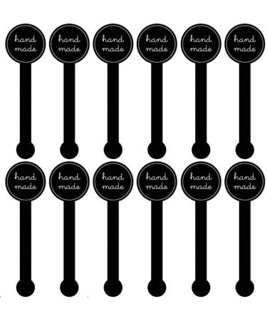 Happyupcity 20Sheets(200Pcs) Black Handmade Self Adhesive Evident Stickers Seals Sealing Lable Tamper Decorative Labels for Baking Craft Arts Food Food Retail Package - Buy Online on GoSupps.com