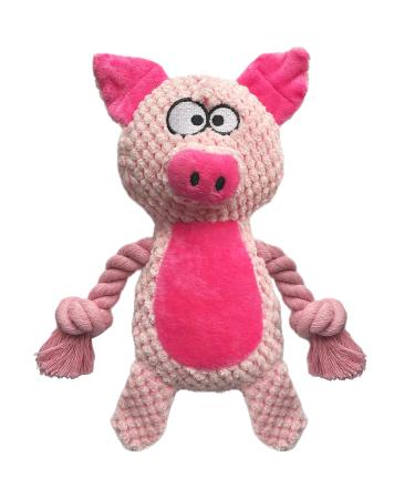 Yuremeey dog toys cuddly toy tug of plush dog toys squeaky dog toys with wrinkle paper interactive stable toys for puppies Small medium dogs pigs