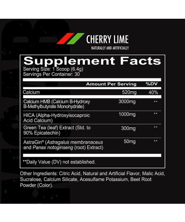 Buy REDCON1 Moab Cherry Lime - Keto Friendly Gluten Free Muscle Builder Supplement | Calcium HMB & HICA for Lean Muscle Growth (30 Servings - Buy Online on GoSupps.com