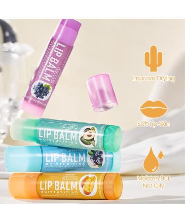 6 PCS Natural Lip Balm Anti Chapping Lip Mmoisturizers Fruit Flavoured Lip Balms Moisturizing lip care wrinkle-reducing lip balm cracking Moisturizing & Plump Quickly Replenishing Moisture - Buy Online on GoSupps.com