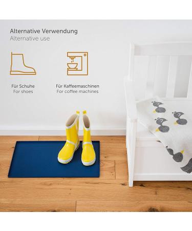 Everanimals Non-Slip Bowling Pad for Dogs & Cats - Silicone Feeding Mat with Increased Outer Edge - 50x30cm Yellow - Buy Online on GoSupps.com