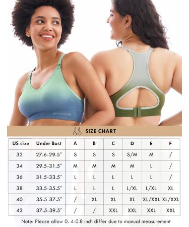 HOFISH Nursing Sports Bra - Medium Impact Racerback Nursing Bra for Pregnancy, Breastfeeding - Blue-Green - Buy Online on GoSupps.com