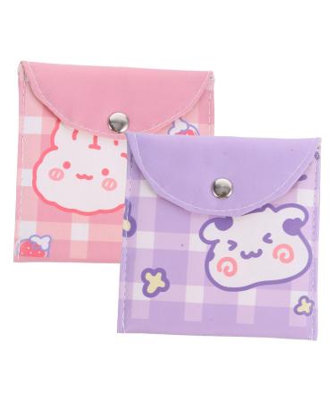 Healeeved 2 pieces multifunctional bag bag multi-purpose small bag napkin bag Outdoor towel bag girl bag storage bag menstrual pad container girl child