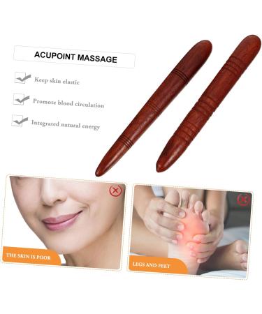 2 Sets of Wooden Acupuncture Stance - Thai Stick Facial Tools & Foot Massager for Reflexology & Skin Care - Buy Online on GoSupps.com