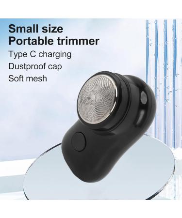 Mini Electric Razor - Portable Low Noise Type C Rechargeable Shaver for Men | 400mAh Battery | Safe Travel Face Shaver - Electroplated Black - Buy Online on GoSupps.com