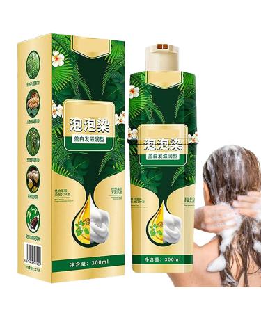 Hongjingda Instant Hair Color Shampoo 300 ml Instant Fast Hair Dye Color Wash Magic Hair Dye Shampoo | Brown Hair Coloring Shampoo for Men and Women