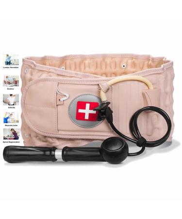 FBITE Inflatable Waist Support Belt - Decompression Pain Relief Back Belt Decompression Belt for Lumbar Area