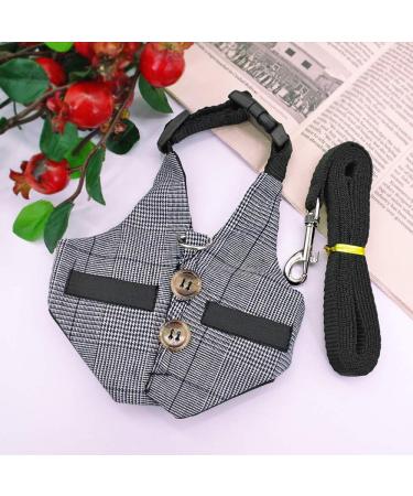 Rabbit Harness Multipurpose Adjustable Soft Pet Rabbit Walking Harness Leash Lead Gentlemanly Style Bunny Vest for Small Animal (M) - Buy Online on GoSupps.com