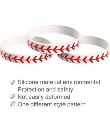 JOVITEC Softball Bracelet - 24 Pieces White Silicone Wristband for Players and Teams - Buy Online on GoSupps.com