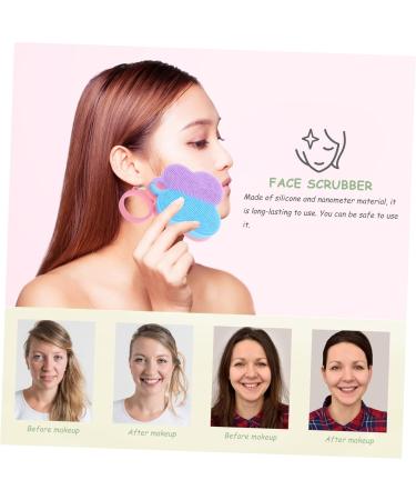ORFOFE Facial Cleansing Brush Face Scrubber Face Cleansing Brush Skin Cleansing Brush Exfoliator Cleanser for Whiteheads Silicone Facial Cleansing Brush Manual Silica Gel Underwear 7x7cm As Shown 1 - Buy Online on GoSupps.com