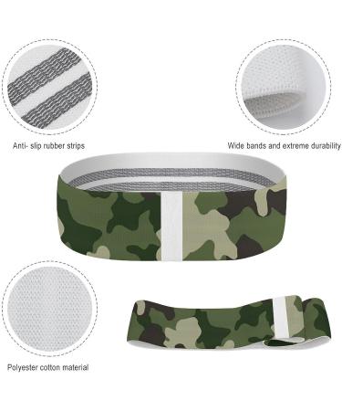 Green Camo Seamless Yoga Bands - Comfort Booty Resistance Straps for Workout & Physical Therapy - Buy Online on GoSupps.com