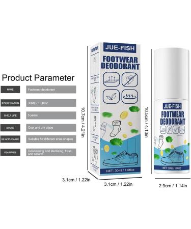 30ml Natural Shoe Socks Foot Deodorant Odor Spray Eliminates Odor Removal AntiBacterials Antifungals Shoes and Socks Refresher Sporter Rundaotong A: 30ml box - Buy Online on GoSupps.com